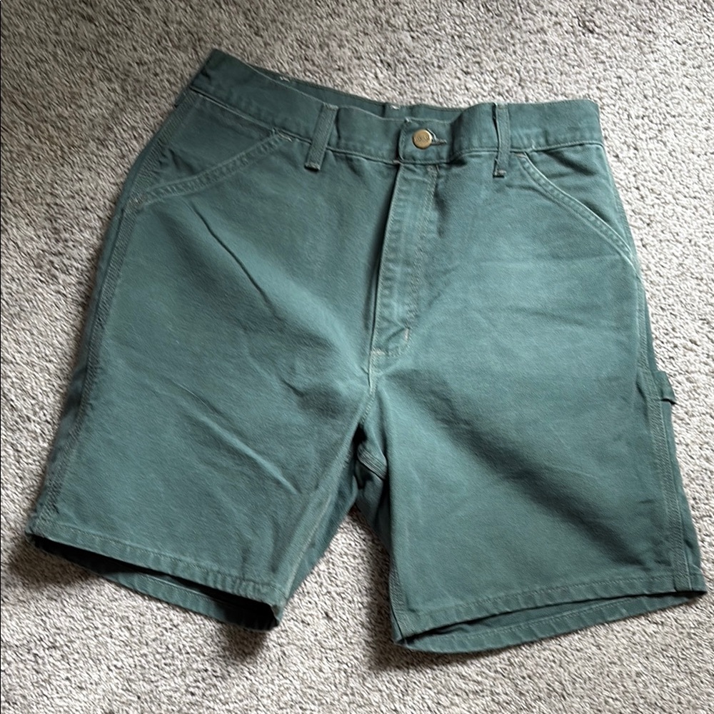 Carhartt Green Flat Front Shorts